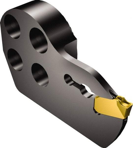 Sandvik Coromant - SL-QD-R/LG..C Insert, 9mm Head Length, Modular Grooving Cutting Unit Head - Left Hand Cut, System Size 25, Through Coolant, Series CoroCut QD - Benchmark Tooling