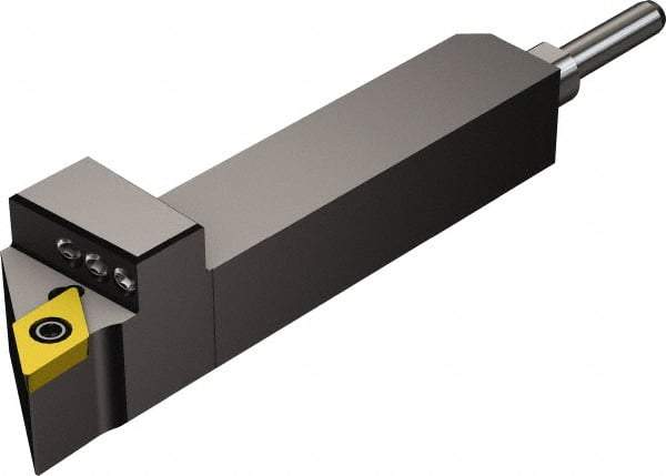 Sandvik Coromant - QS-SDJC, Right Hand Cut, -3° Lead Angle, 10mm Shank Height x 12mm Shank Width, Neutral Rake Indexable Turning Toolholder - 70mm OAL, DCMT 07 02 04 Insert Compatibility, Series CoroTurn 107 - Benchmark Tooling