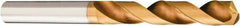 Sandvik Coromant - 12.5mm 140° Solid Carbide Jobber Drill - TiAlN Finish, Right Hand Cut, Cylindrical Shank, 124mm OAL - Benchmark Tooling