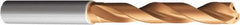 Sandvik Coromant - 9.5mm 140° Solid Carbide Jobber Drill - TiAlN Finish, Right Hand Cut, Cylindrical Shank, 103mm OAL - Benchmark Tooling