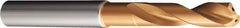 Sandvik Coromant - 4.37mm 140° Solid Carbide Screw Machine Drill Bit - TiAlN Finish, Right Hand Cut, 24mm Flute Length, 66mm OAL, Straight Shank, Through Coolant - Benchmark Tooling