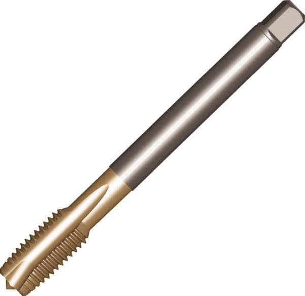 Sandvik Coromant - M6x0.75 Metric Fine, 3 Flute, High Speed Steel Spiral Point Tap - Plug Chamfer, Right Hand Thread, 82.4mm OAL, 15.1mm Thread Length, 4.5mm Shank Diam, 6H Class of Fit, Series CoroTap 200 - Exact Industrial Supply