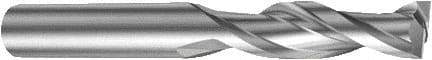 Sandvik Coromant - 8mm, 32mm LOC, 8mm Shank Diam, 79mm OAL, 2 Flute, Solid Carbide Square End Mill - Single End, Uncoated, Spiral Flute, 25° Helix, Right Hand Cut, Right Hand Flute, Series CoroMill Plura - Benchmark Tooling