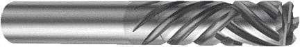 Sandvik Coromant - 1/4", 1" LOC, 1/4" Shank Diam, 3" OAL, 6 Flute, Solid Carbide Square End Mill - Single End, TiAlN Finish, Spiral Flute, 30° Helix, Right Hand Cut, Right Hand/Left Hand Flute, Series CoroMill Plura - Benchmark Tooling