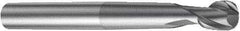 Sandvik Coromant - 1mm Diam, 2mm LOC, 2 Flute Solid Carbide Ball End Mill - 75mm OAL, 6mm Shank Diam, Ball Flute - Benchmark Tooling