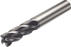 Sandvik Coromant - 1/2", 4 Flute, Single End, Solid Carbide, Corner Chamfer End Mill - 3" OAL, Right Hand Flute, 1-1/8" LOC, Right Hand Cut - Benchmark Tooling