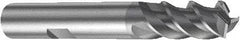 Sandvik Coromant - 8mm, 3 Flute, Solid Carbide, Corner Radius End Mill - 63mm OAL, 45° Helix, Right Hand Flute, 16mm LOC, Right Hand Cut - Benchmark Tooling