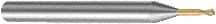 Sandvik Coromant - 0.8mm Diam, 0.5mm LOC, 2 Flute Solid Carbide Ball End Mill - AlCrN Finish, 45mm OAL, 4mm Shank Diam, Ball Flute - Benchmark Tooling