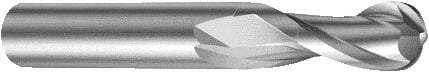 Sandvik Coromant - 8mm Diam, 14mm LOC, 2 Flute Solid Carbide Ball End Mill - 63mm OAL, 8mm Shank Diam, Ball Flute - Benchmark Tooling