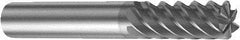 Sandvik Coromant - 6mm, 13mm LOC, 6mm Shank Diam, 57mm OAL, 6 Flute, Solid Carbide Square End Mill - Single End, TiAlN Finish, Spiral Flute, 50° Helix, Right Hand Cut, Right Hand Flute, Series CoroMill Plura - Benchmark Tooling