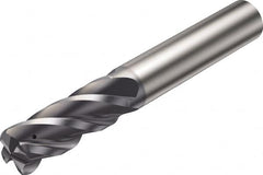 Sandvik Coromant - 16mm, 34mm LOC, 16mm Shank Diam, 92mm OAL, 4 Flute, Solid Carbide Square End Mill - Single End, AlTiN Finish, Spiral Flute, 38° Helix, Right Hand Cut, Right Hand Flute, Series CoroMill Plura - Benchmark Tooling