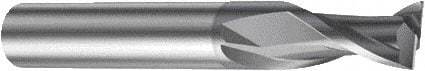 Sandvik Coromant - 2mm, 6.5mm LOC, 6mm Shank Diam, 57mm OAL, 2 Flute, Solid Carbide Square End Mill - Single End, AlCrN Finish, Spiral Flute, 30° Helix, Right Hand Cut, Right Hand Flute, Series CoroMill Plura - Benchmark Tooling