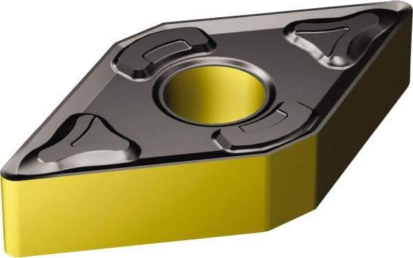 Sandvik Coromant - DNMG432 XM Grade 2220 Carbide Turning Insert - TiCN/AI2O3/TiN Finish, 55° Diamond, 1/2" Inscr Circle, 3/16" Thick, 1/32" Corner Radius - Benchmark Tooling