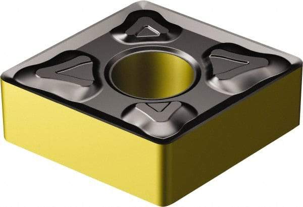 Sandvik Coromant - CNMG432 XM Grade 2220 Carbide Turning Insert - TiCN/AI2O3/TiN Finish, 80° Diamond, 1/2" Inscr Circle, 3/16" Thick, 1/32" Corner Radius - Benchmark Tooling