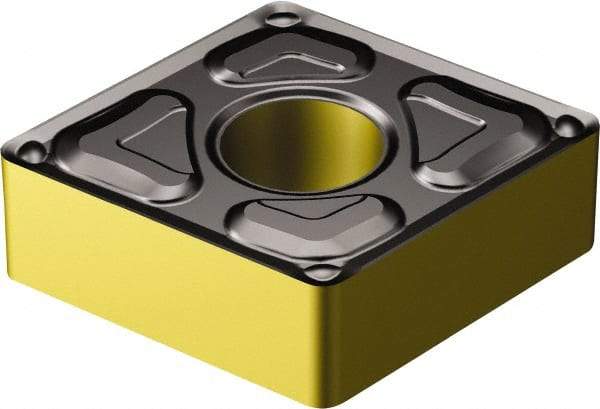 Sandvik Coromant - CNMG431 XF Grade 2220 Carbide Turning Insert - TiCN/AI2O3/TiN Finish, 80° Diamond, 1/2" Inscr Circle, 3/16" Thick, 1/64" Corner Radius - Benchmark Tooling