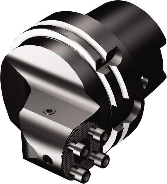 Sandvik Coromant - 32;63 System Size, HSK63T;HSK63A Taper, Modular Tool Holding System Adapter - 76mm Projection, 62mm Body Diam, 108.2mm OAL, Through Coolant - Exact Industrial Supply