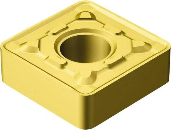 Sandvik Coromant - SNMG433 MRR Grade 2025 Carbide Turning Insert - TiCN/Al2O3/TiN Finish, 90° Square, 1/2" Inscr Circle, 3/16" Thick, 3/64" Corner Radius - Benchmark Tooling