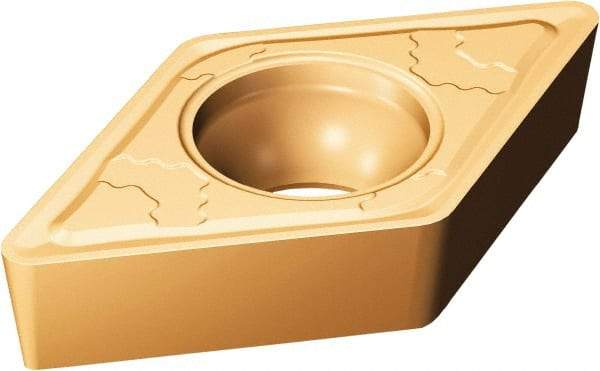 Sandvik Coromant - DCMT32.52 SMC Grade 1115 Carbide Turning Insert - TiAlN/AlCr2O3 Finish, 55° Diamond, 3/8" Inscr Circle, 5/32" Thick, 1/32" Corner Radius - Benchmark Tooling