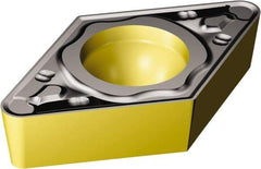 Sandvik Coromant - DCMT32.53 KR Grade 3210 Carbide Turning Insert - TiCN/Al2O3/TiN Finish, 55° Diamond, 3/8" Inscr Circle, 5/32" Thick, 3/64" Corner Radius - Benchmark Tooling