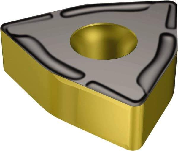 Sandvik Coromant - WNMX211251 MM Grade 4335 Carbide Turning Insert - TiCN/AI2O3/TiN Finish, 80° Trigon, 1-1/4" Inscr Circle, 12.7mm Thick, 16mm Corner Radius - Benchmark Tooling