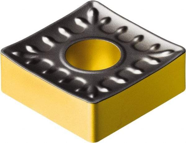 Sandvik Coromant - SNMM434 QR Grade 4335 Carbide Turning Insert - TiCN/AI2O3/TiN Finish, 90° Square, 1/2" Inscr Circle, 3/16" Thick, 1/16" Corner Radius - Benchmark Tooling