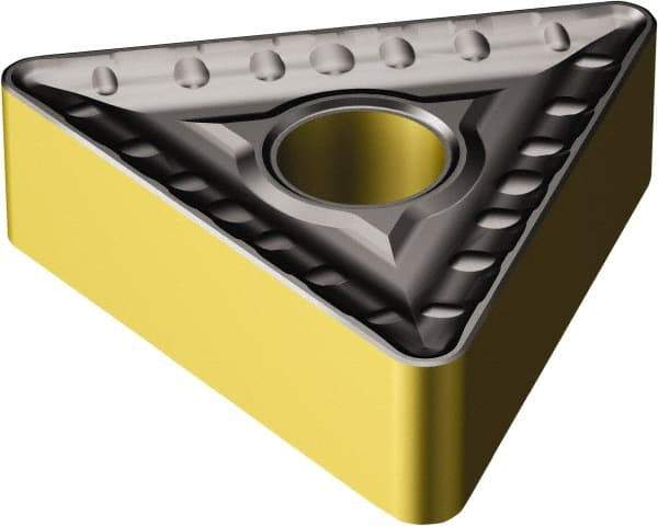 Sandvik Coromant - TNMM544 HR Grade 4325 Carbide Turning Insert - TiCN/Al2O3/TiN Finish, 60° Triangle, 5/8" Inscr Circle, 1/4" Thick, 1/16" Corner Radius - Benchmark Tooling