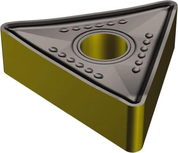 Sandvik Coromant - TNMM432 MR Grade 4335 Carbide Turning Insert - TiCN/AI2O3/TiN Finish, 60° Triangle, 1/2" Inscr Circle, 3/16" Thick, 1/32" Corner Radius - Benchmark Tooling