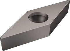 Sandvik Coromant - VBMW331 Grade H13A Carbide Turning Insert - Uncoated, 35° Diamond, 3/8" Inscr Circle, 3/16" Thick, 1/64" Corner Radius - Benchmark Tooling
