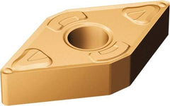 Sandvik Coromant - DNMG441 XF Grade GC15 Carbide Turning Insert - 55° Diamond, 1/2" Inscr Circle, 1/4" Thick, 1/64" Corner Radius - Benchmark Tooling
