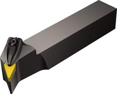 Sandvik Coromant - DVPNR/L, Left Hand Cut, -27.5° Lead Angle, 40mm Shank Height x 40mm Shank Width, Negative Rake Indexable Turning Toolholder - 250mm OAL, VNMG 16 04 08, VNMG 332 Insert Compatibility, Series T-Max P - Benchmark Tooling