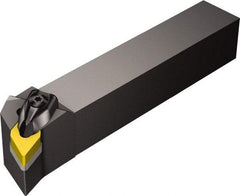 Sandvik Coromant - DDHN, Left Hand Cut, -17.50° Lead Angle, 25mm Shank Height x 25mm Shank Width, Negative Rake Indexable Turning Toolholder - 150mm OAL, DNMG 15 06 08 Insert Compatibility, Series T-Max P - Benchmark Tooling