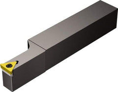 Sandvik Coromant - STFCR/L-A, Left Hand Cut, 0° Lead Angle, 20mm Shank Height x 20mm Shank Width, Neutral Rake Indexable Turning Toolholder - 125mm OAL, TCMT 11 02 04, TCMT 2(1.5)1 Insert Compatibility, Series CoroTurn 107 - Benchmark Tooling