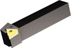 Sandvik Coromant - PTGN, Right Hand Cut, -1° Lead Angle, 25mm Shank Height x 25mm Shank Width, Negative Rake Indexable Turning Toolholder - 150mm OAL, TNMG 16 04 08 Insert Compatibility, Series T-Max P - Benchmark Tooling