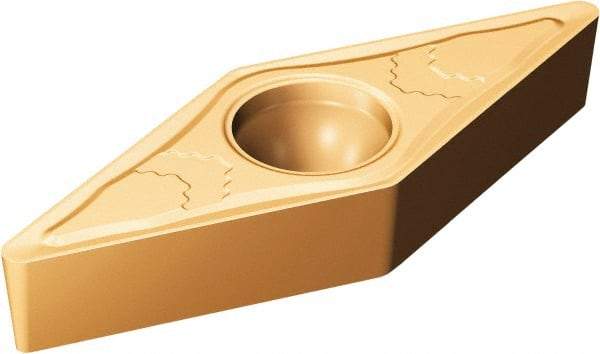 Sandvik Coromant - VBMT331 SMC Grade 1115 Carbide Turning Insert - TiAlN/AlCr2O3 Finish, 35° Diamond, 3/8" Inscr Circle, 3/16" Thick, 1/64" Corner Radius - Benchmark Tooling