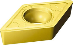Sandvik Coromant - DCMT32.51 MMC Grade 2025 Carbide Turning Insert - TiCN/Al2O3/TiN Finish, 55° Diamond, 3/8" Inscr Circle, 5/32" Thick, 1/64" Corner Radius - Benchmark Tooling