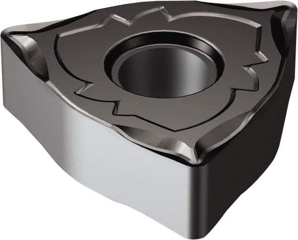 Sandvik Coromant - WNMG433 SF Grade 1105 Carbide Turning Insert - TiAlN2 Finish, 80° Trigon, 1/2" Inscr Circle, 3/16" Thick, 3/64" Corner Radius - Benchmark Tooling