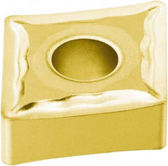 Sandvik Coromant - CNMG321 MF Grade 235 Carbide Turning Insert - TiCN/TiN Finish, 80° Diamond, 3/8" Inscr Circle, 1/8" Thick, 1/64" Corner Radius - Benchmark Tooling