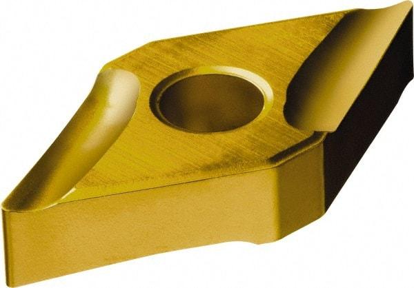 Sandvik Coromant - TCMT1.81.52 KM Grade 3210 Carbide Turning Insert - TiCN/Al2O3/TiN Finish, 60° Triangle, 7/32" Inscr Circle, 3/32" Thick, 1/32" Corner Radius - Benchmark Tooling