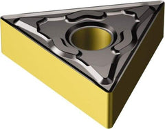 Sandvik Coromant - TNMG331 KF Grade 3210 Carbide Turning Insert - TiCN/AI2O3/TiN Finish, 60° Triangle, 3/8" Inscr Circle, 3/16" Thick, 1/64" Corner Radius - Benchmark Tooling