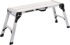 Louisville - 21" 1 Step Work Platform - Work Platform, 225 Lb Capacity, 21" Platform Height, 47-7/8" Base Width x 16-1/4" Base Depth, Aluminum - Benchmark Tooling