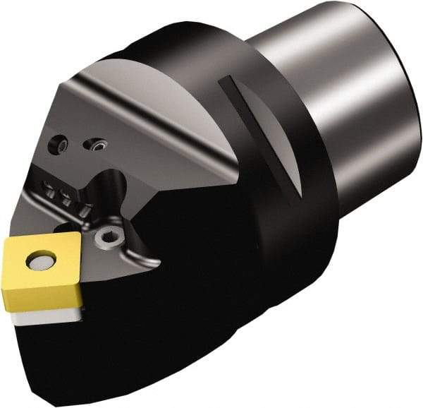 Sandvik Coromant - Neutral Cut, Size C6, SNMG 15 06 12 & SNMG 543 Insert Compatiblity, External Modular Turning & Profiling Cutting Unit Head - 0.5mm Ctr to Cutting Edge, 65mm Head Length, Through Coolant, Series T-Max P - Benchmark Tooling