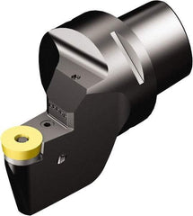 Sandvik Coromant - Left Hand Cut, Size C10, RCMX 32 09 00 Insert Compatiblity, External Modular Turning & Profiling Cutting Unit Head - 35mm Ctr to Cutting Edge, 134mm Head Length, Through Coolant, Series T-Max P - Benchmark Tooling