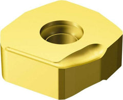 Sandvik Coromant - N3651505 KW8 Grade K20W Carbide Milling Insert - TiCN/Al2O3/TiN Finish, 5.66mm Thick, 15mm Inscribed Circle - Benchmark Tooling