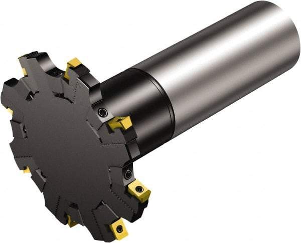 Sandvik Coromant - 42 Connection, 97mm Cutter Diam, 1.6535" Hole Diam, 8 Tooth Indexable Slotting Cutter - R331.52..Axx..L Toolholder, N331.1A-08 Insert, Right Hand Cutting Direction - Benchmark Tooling