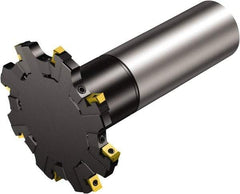 Sandvik Coromant - 42 Connection, 97mm Cutter Diam, 1.6535" Hole Diam, 8 Tooth Indexable Slotting Cutter - R331.52..Axx..L Toolholder, N331.1A-08 Insert, Right Hand Cutting Direction - Benchmark Tooling