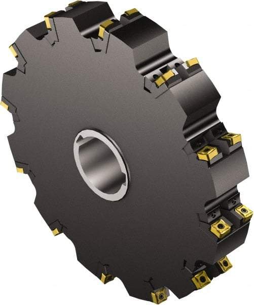 Sandvik Coromant - Arbor Connection, 1.0709" Cutting Width, 3.5236" Depth of Cut, 250mm Cutter Diam, 1.9685" Hole Diam, Indexable Slotting Cutter - 1.9685" Shank Diam, N331.1A-11 Insert, Neutral Cutting Direction - Benchmark Tooling