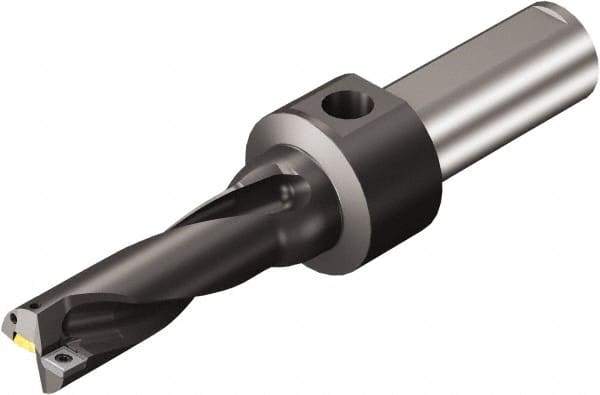 Sandvik Coromant - 161.93mm Max Drill Depth, 3xD, 53.98mm Diam, Indexable Insert Drill - 38.1mm Shank Diam, 1.5 Cylindrical Shank - Benchmark Tooling