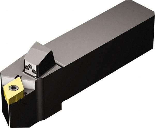 Sandvik Coromant - QS-TR-D..JCR/L..HP, Right Hand Cut, -3° Lead Angle, 25.4mm Shank Height x 25.4mm Shank Width, Neutral Rake Indexable Turning Toolholder - 126mm OAL, TR-DC1308 Insert Compatibility, Series CoroTurn TR - Benchmark Tooling