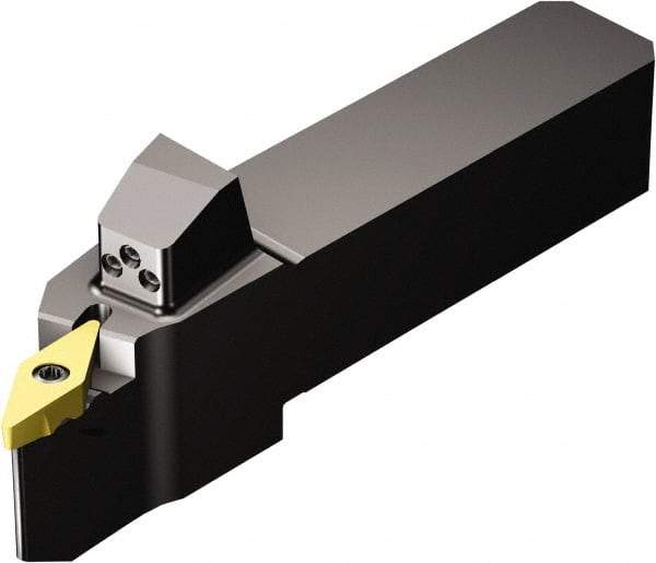 Sandvik Coromant - QS-TR-V..R/L..HP, Left Hand Cut, -3° Lead Angle, 25.4mm Shank Height x 25.4mm Shank Width, Neutral Rake Indexable Turning Toolholder - 128mm OAL, TR-VB1308 Insert Compatibility, Series CoroTurn TR - Benchmark Tooling
