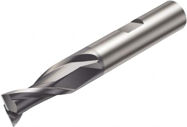 Sandvik Coromant - 6mm, 2 Flute, Solid Carbide, Corner Radius End Mill - 57mm OAL, 30° Helix, Right Hand Flute, 19.5mm LOC, Right Hand Cut - Benchmark Tooling